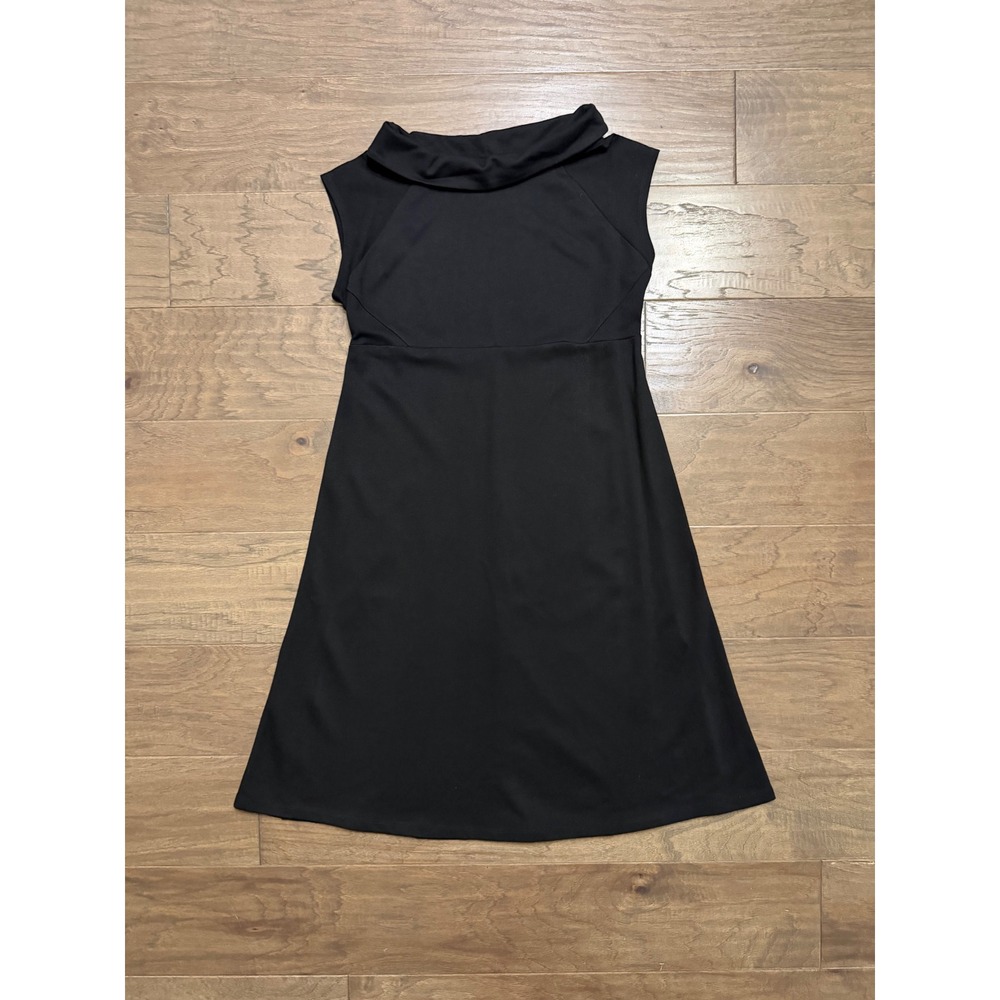 Gap Maternity Dress Womens M Black Rayon Blend Solid A-Line Cowl Neck Sleeveless